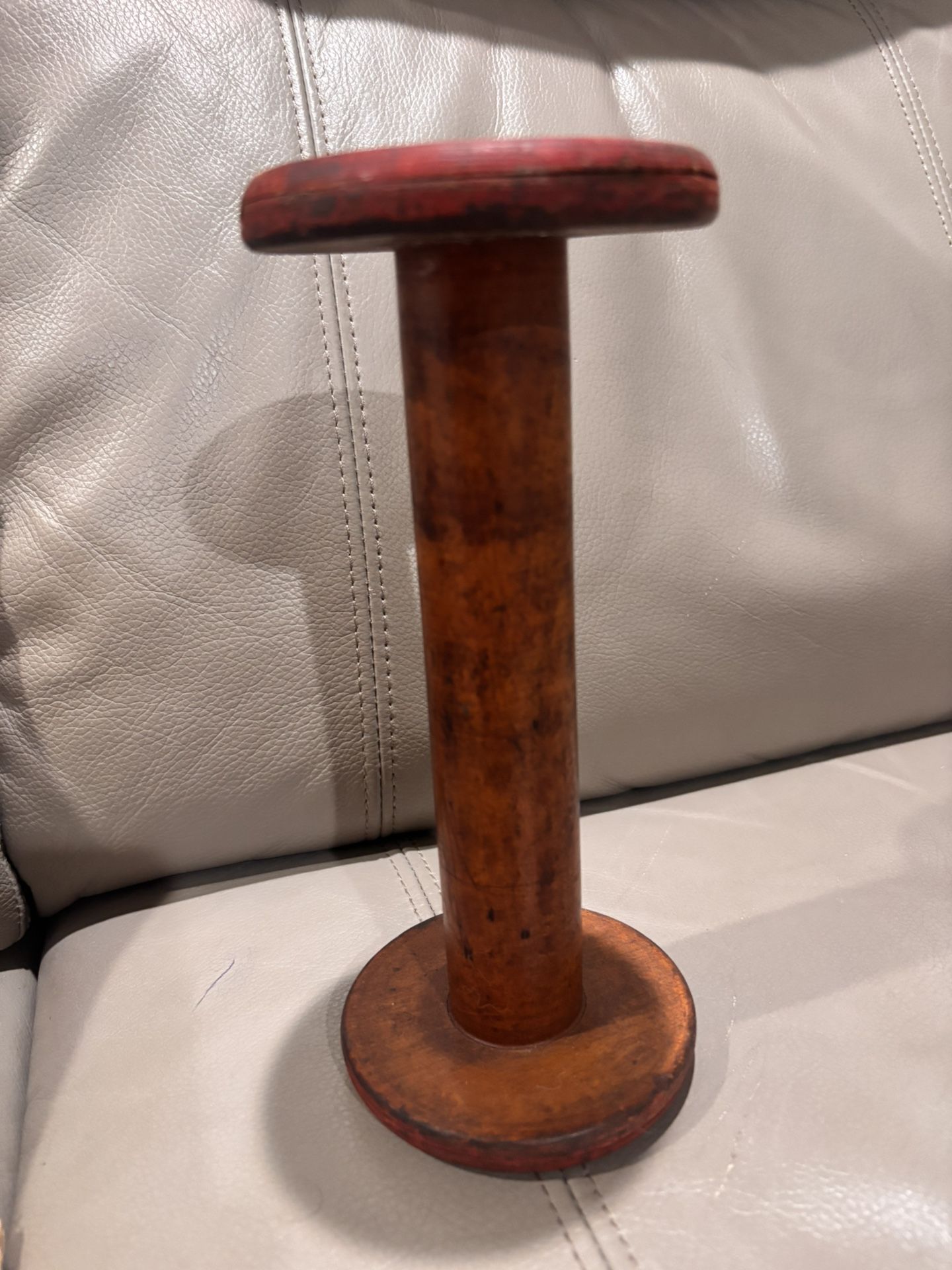 Antique Wilson Bros Liverpool Wooden Textile Thread Spool 9 1/4"