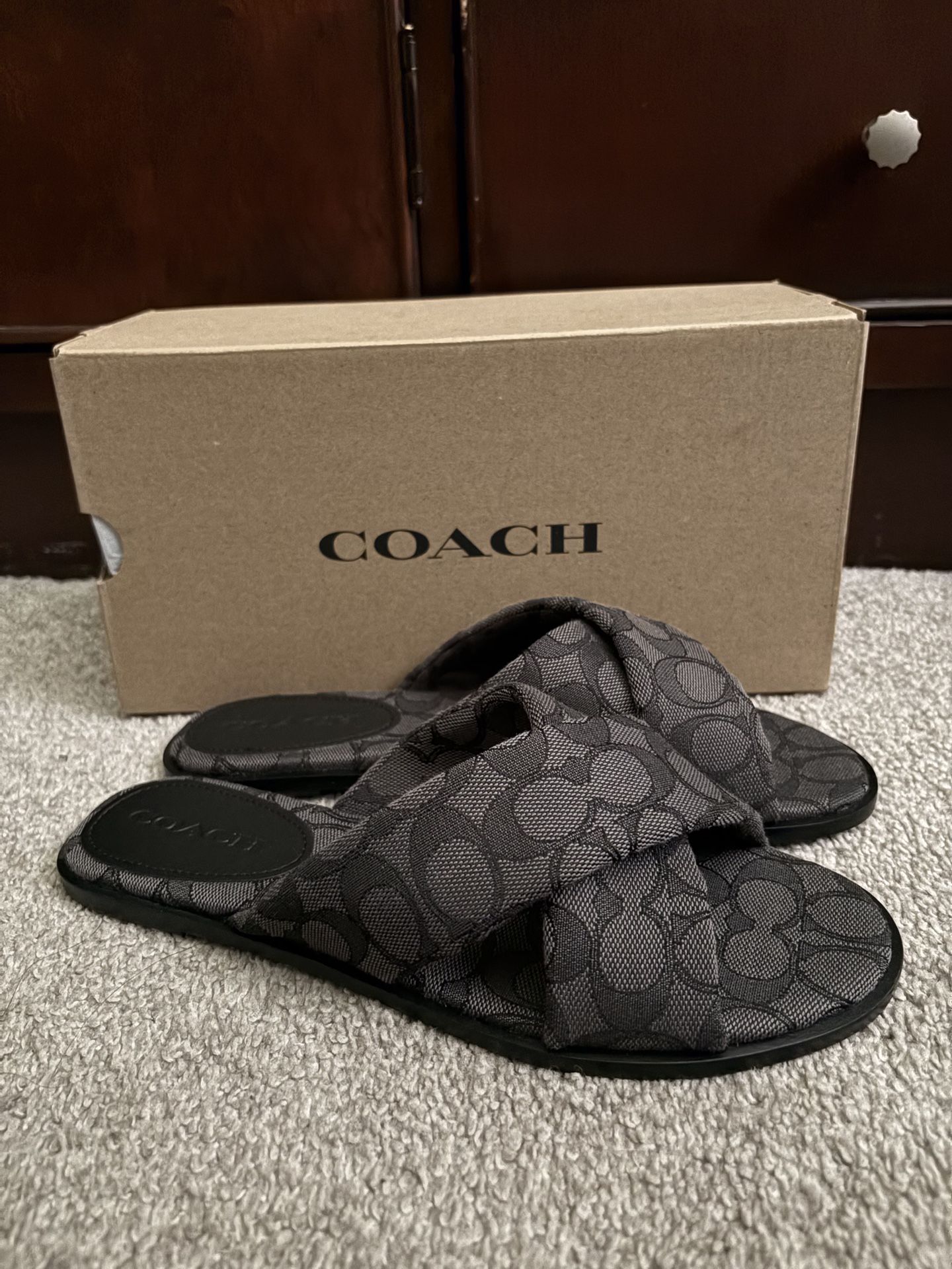 Coach Black Sandals (Never used) Size 9 Women’s