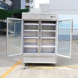 2 Door Stainless Steel Glass Door Refrigerator 