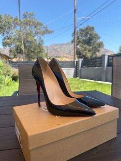 Christian Louboutin So Kate 120mm Patent Leather Pumps – Size 38
