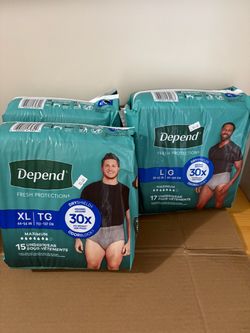Depend Fresh Protection Incontinence Underwear Bundle