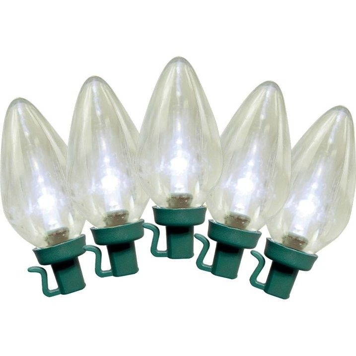 25-Light LED Smooth C9 Warm White String Light 25 ft. Super Bright