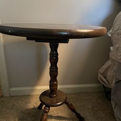 Antique Round Side Table 