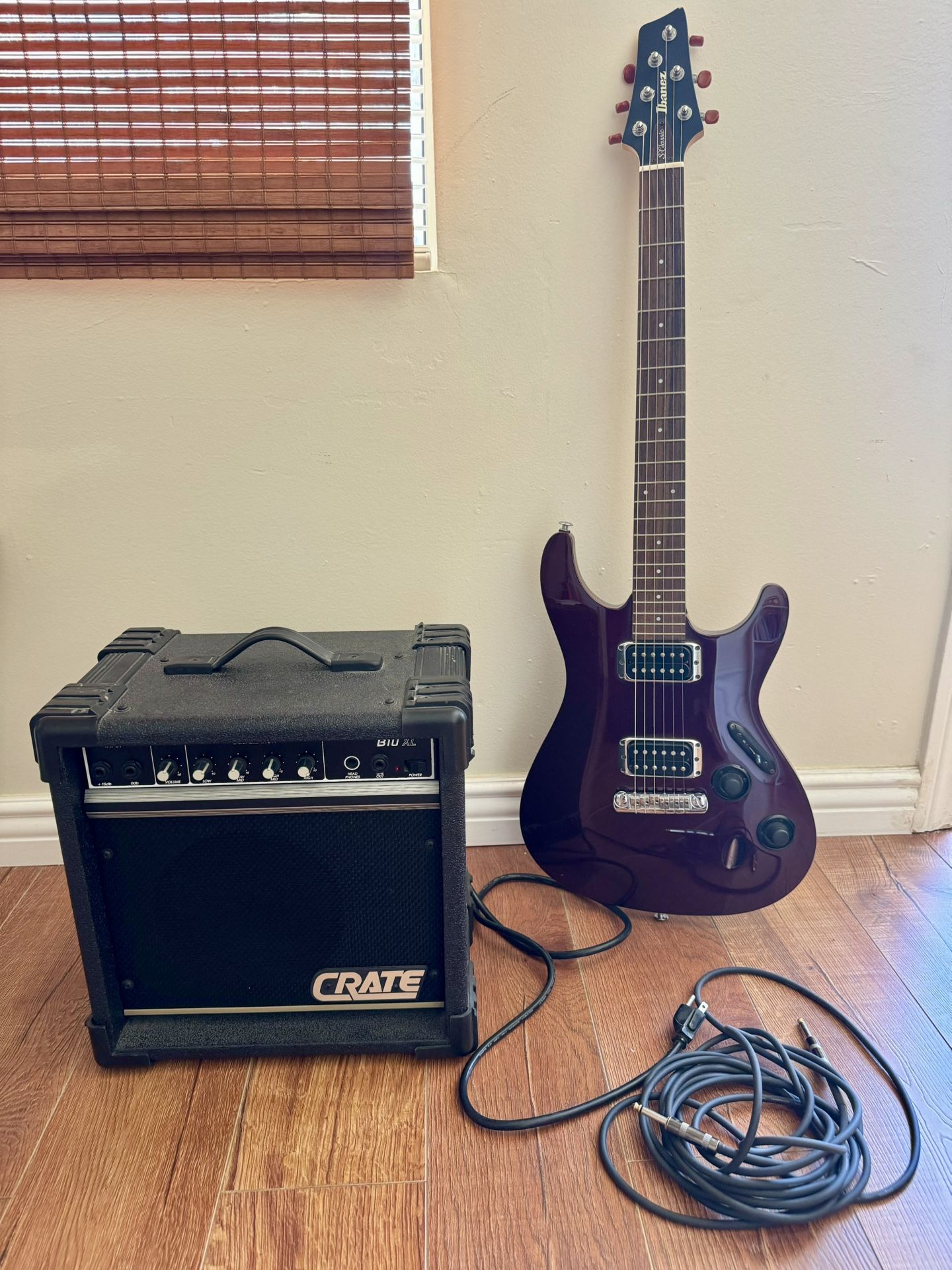 Ibanez S-Classic Guitar and Crate Amp