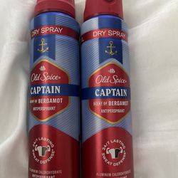 Old Spice Captain Deodorant Spray 2-pack