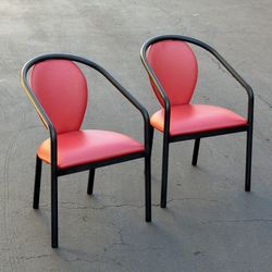 Chairs Vintage Armchair Dining Black Red Postmodern Modern 80s Christmas