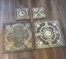 Antique decorative wall tins