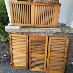 4 NEW Solid Wood Shutters Louvres.Measuring 39”x18”x1”. Best Offer