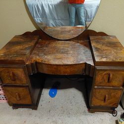 Antique Dresser And Mirror