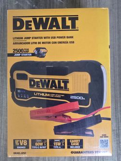 Dewalt 2500 Amp Lithium Jump Starter Power Bank