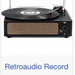 Retro Audio Record Player -Brand New