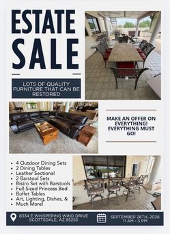 Estate Sale - furniture