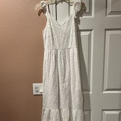Long White Dress Size M