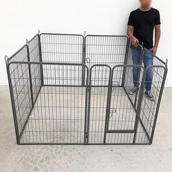 $95 (New in box) Heavy duty 40” tall x 32” wide x 8-panel pet playpen dog crate kennel exercise cage fence play pen 
