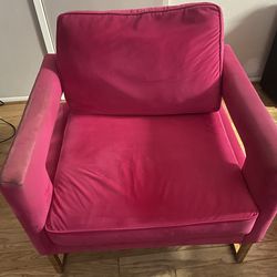 Large hot pink chair