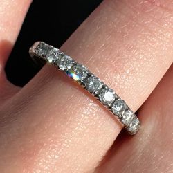 14k white gold lab diamond eternity ring