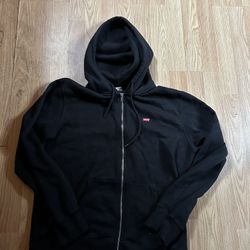 Levi's black full zip hoodie - medium