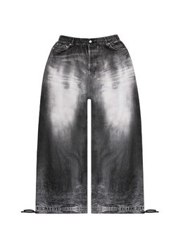 Named Collective - Off Grid Denim Effect Oversized Sweatpants Washed Black