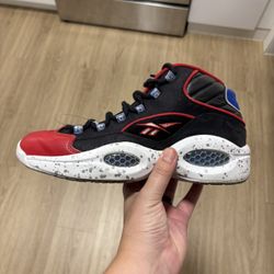 Reebok Mid Question Black And Red