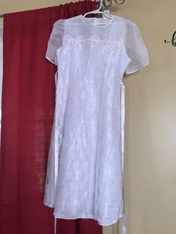 Girls size 14 white dress