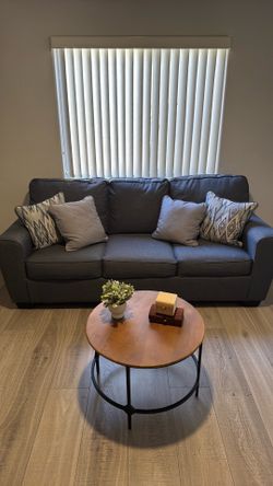 Blue couch queen size with pullout bed