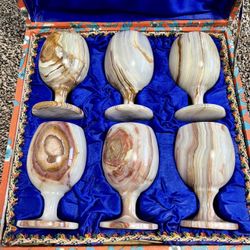 onyx wine goblets