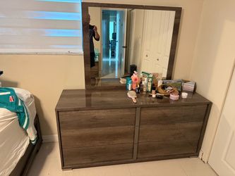 Dresser mirror with night stand $150