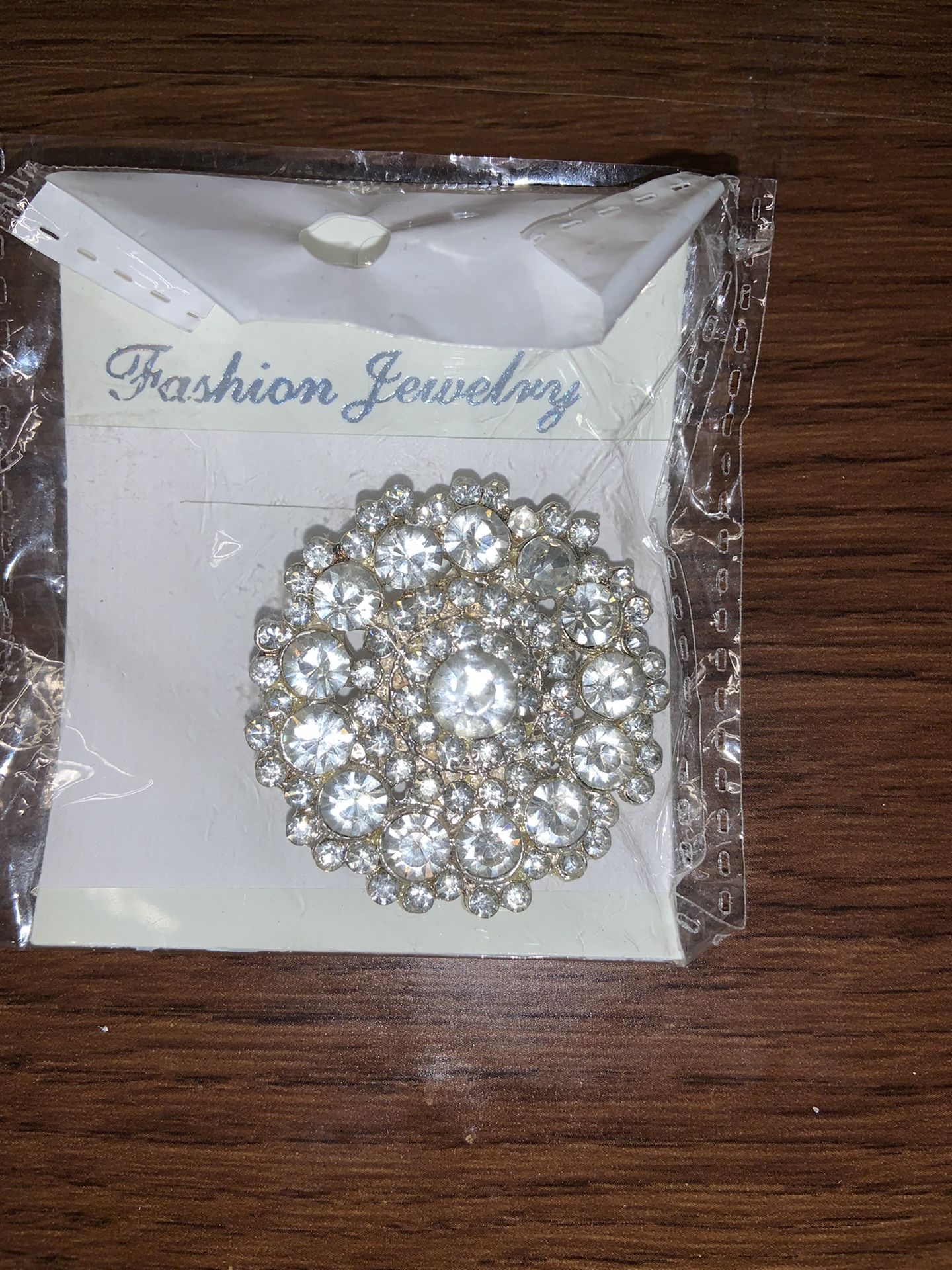 Silver Stoned Brooch