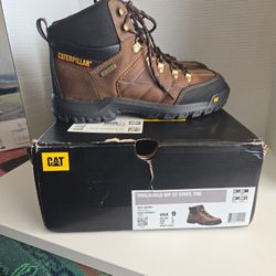 CAT Men’s Threshold Waterproof Steel Toe Work Boots Size 9