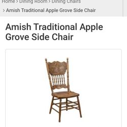 ANTIQUE Vintage Amish Traditional Apple Grove Side Chair