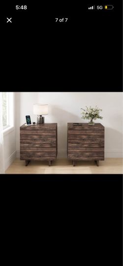 New! Nightstand with charging station