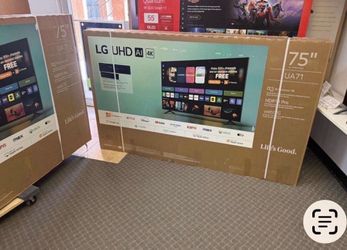 75 TV LG smart 4K light scratch inside of screen $55 down on financing as is no warranty