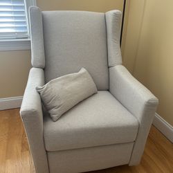 Beige Power reclining glider 