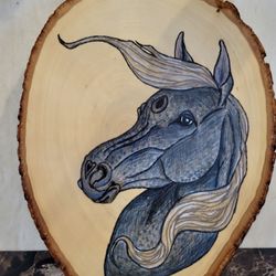 Wooden Horse Wall Plaque