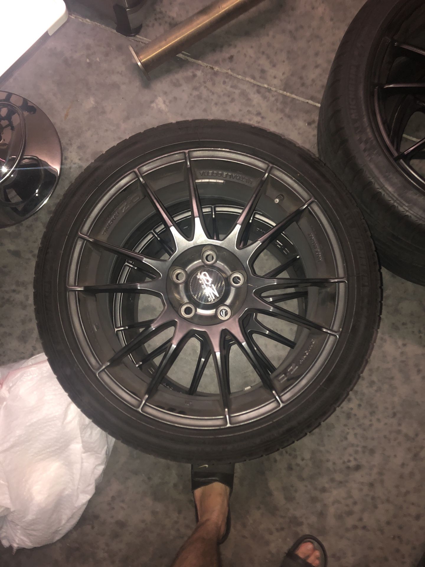 O.z racing rims x4 pilot super sport tires x4