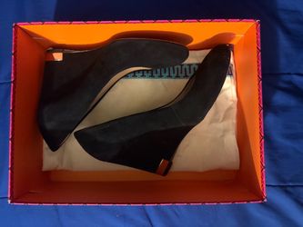 Tory Burch Black Suede Wedge Heels