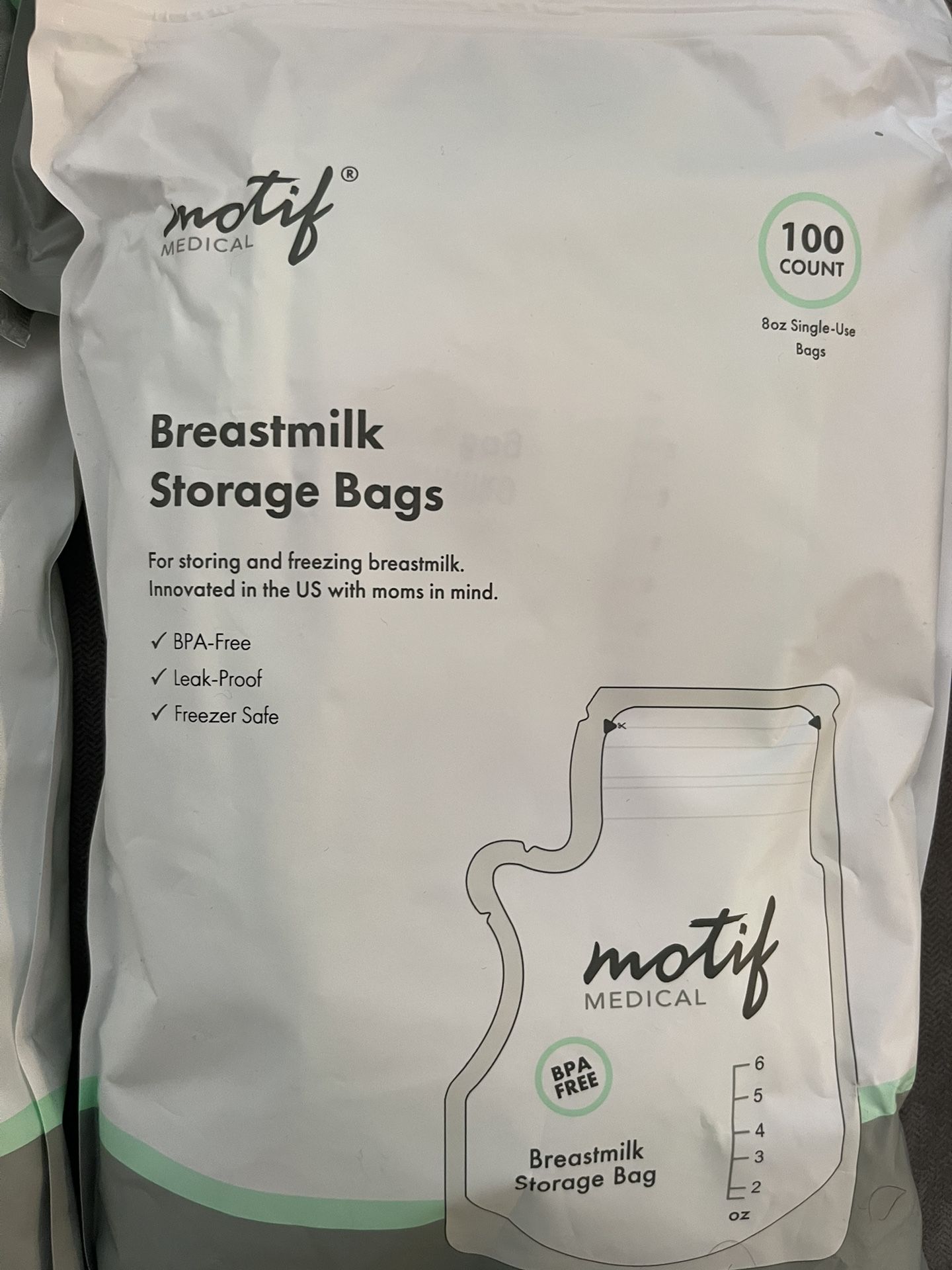 Motif Breast milk storage bags