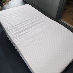 Folding Twin Bed Mattress And Frame - Perfect Condition 