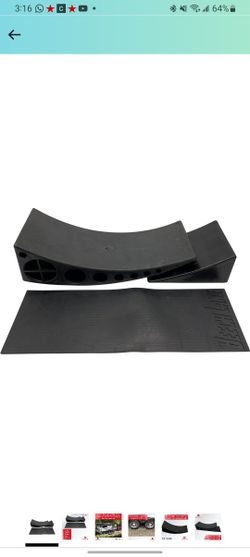 Beech Lane Camper Leveler 1 Pack - Precise Camper Leveling, Includes One Curved Leveler, One Chock, and One Rubber Grip Mat, Heavy Duty Leveler Works