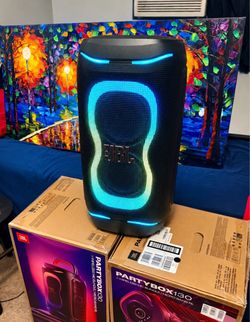 JBL ≠ PartyBox 130 Portable Bluetooth Party Speaker – 200W JBL Sound, Auracast, LED Lights (NO MIC)