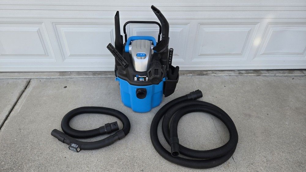 VACMASTER 5-GALLON, 5 PEAK HP, REMOTE CONTROL WALL MOUNT WET / DRY VACUUM CLEANER