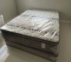 $195 Queen pillow top mattress only brand new free delivery same-day