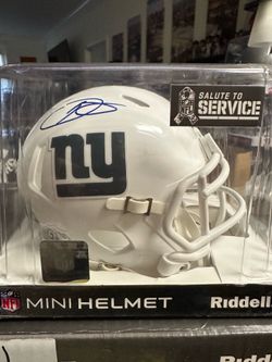 Odell Beckham Jr Signed New York Giants Riddell STS Speed Mini Helmet Beckett