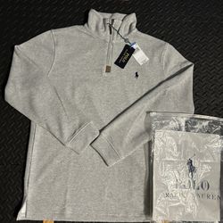 Polo Quarter Zip (Light Grey)