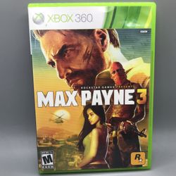 Max Payne 3 Three Xbox 360 Game