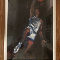 Framed Basketball Print - “Slam Dunk”