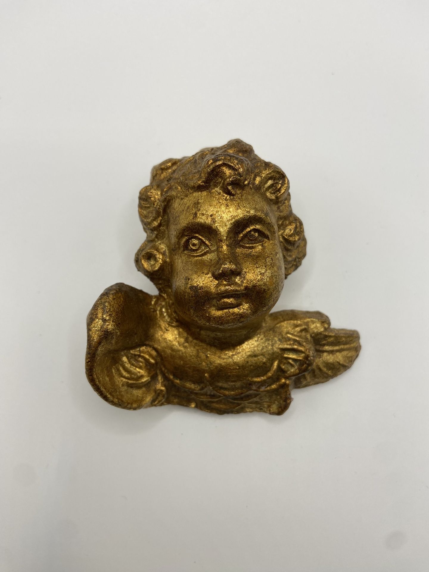 Antique Gold Cherub Angel Wall Hanging Ornament Set