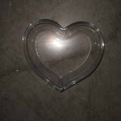 glass heart dish