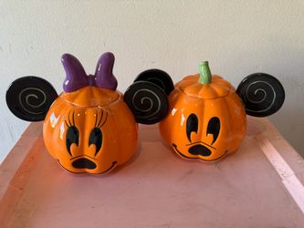 MICKEY & MINNIE PUMPKIN CANISTERS