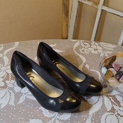 Anne Klein Womens Wedge Shoes Black 8m